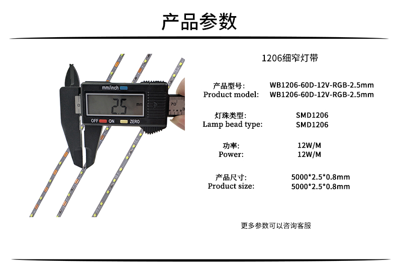 Lamp strip parameters